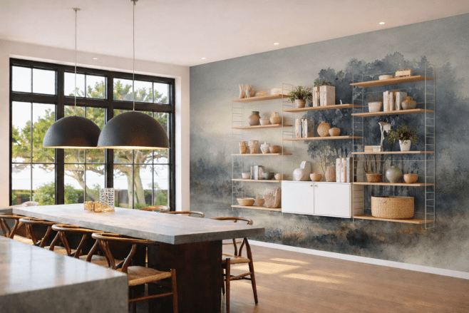 Misty Grove Reflections