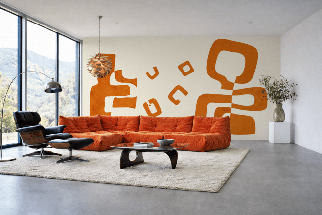 Ochre Geometric Whimsy