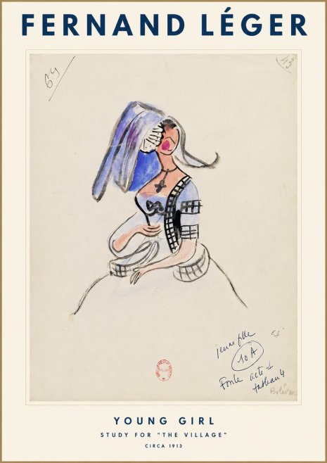 Fernand Léger Young Girl - Study for "the Village" No1 - Plakat
