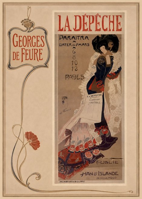 Georges de Feure La Dépêche I No2 - Plakat
