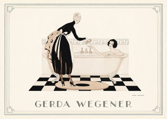 Gerda Wegener Woman in Bathtub No1 - Plakat