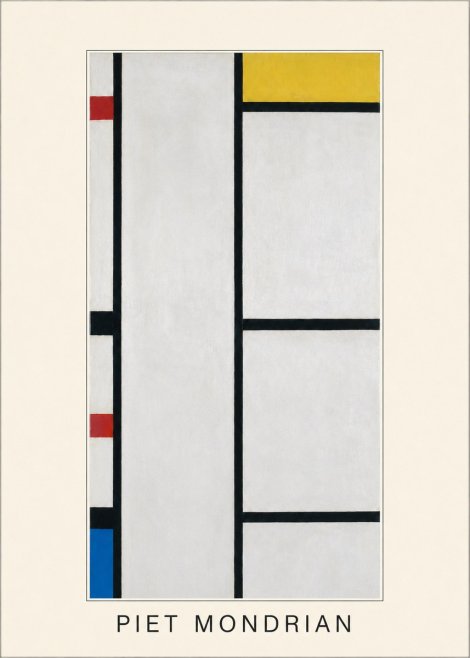 Piet Mondrian Composition with Red, Yellow, and Blue No3 - Plakat