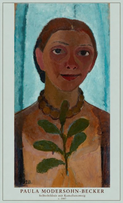 Paula Modersohn-Becker Selbstbildnis Mit Kamelienzweig No5 - Plakat