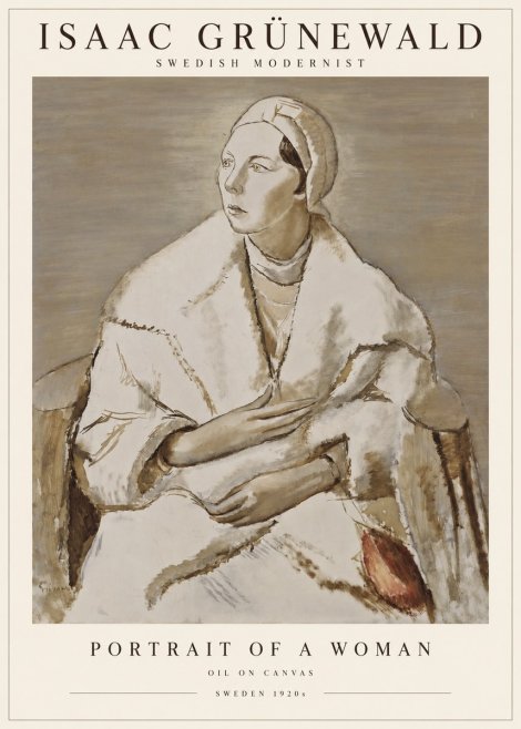 Isaac Grünewald Woman in a White Wrap No3 - Plakat