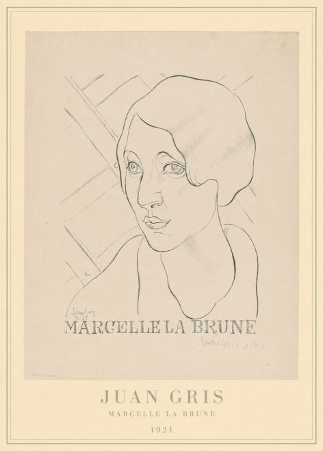 Juan Gris Marcelle La Brune I No4 - Plakat