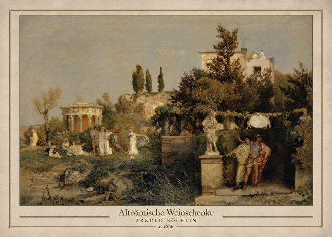 Arnold Böcklin Altrömische Weinschenke No1 - Plakat