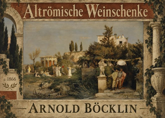 Arnold Böcklin Altrömische Weinschenke No5 - Plakat