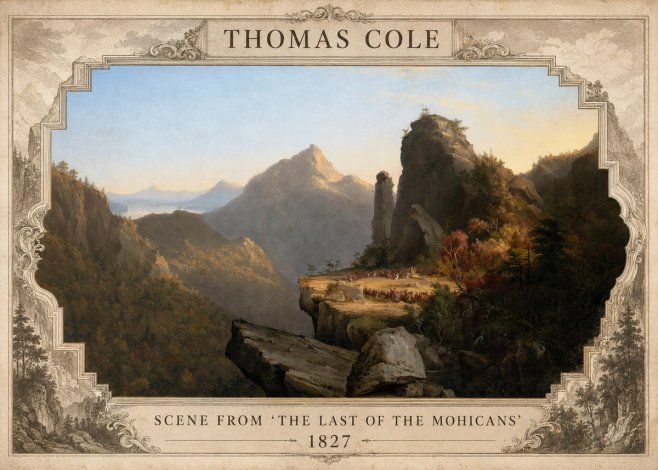 Thomas Cole Scene from 'the Last of the Mohicans' No3 - Plakat