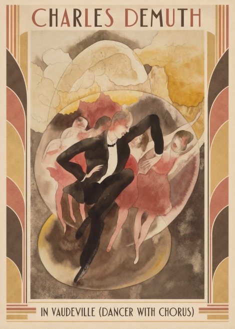 Charles Demuth In Vaudeville (Dancer with Chorus) No1 - Plakat