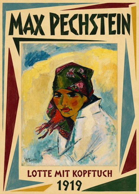 Max Pechstein Lotte Mit Kopftuch 1919 No1 - Plakat