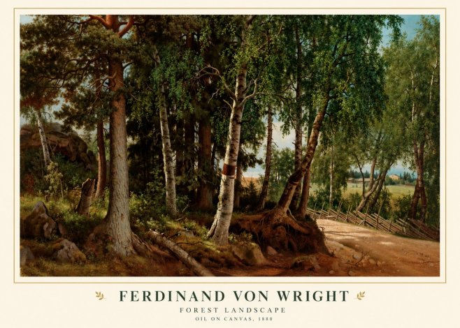 Ferdinand von Wright Forest Landscape No1 - Plakat