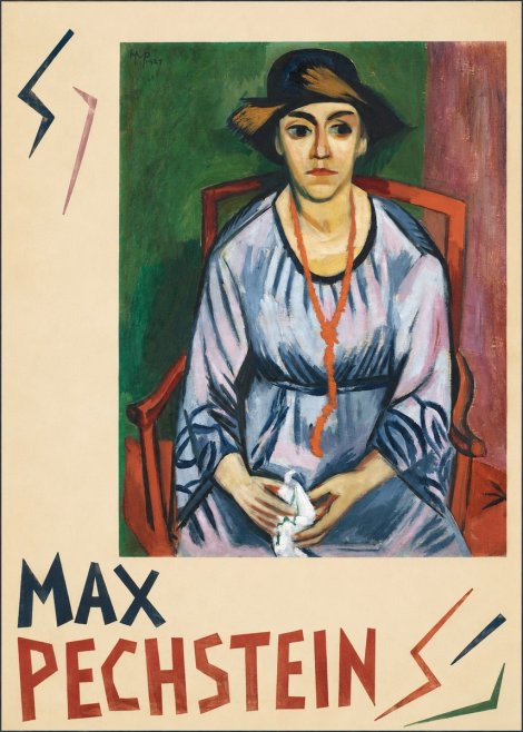 Max Pechstein Seated Woman with Hat No4 - Plakat
