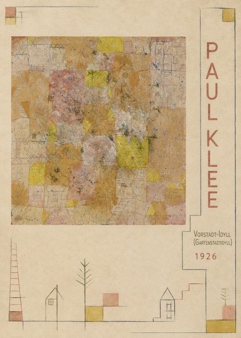 Paul Klee Vorstadt-idyll (Gartenstadtidyll) No2 - Plakat