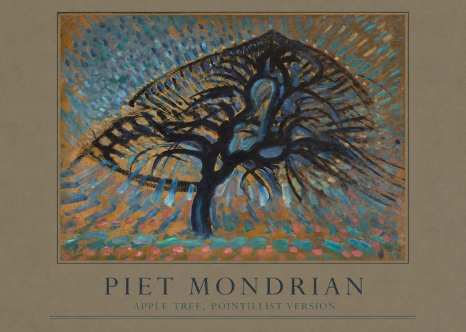 Piet Mondrian Apple Tree, Pointillist Version No2 - Plakat
