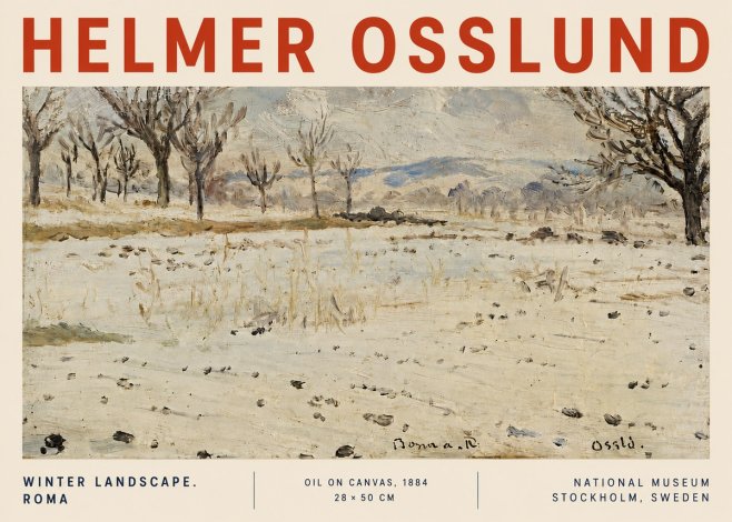 Helmer Osslund Winter Landscape. Roma No4 - Plakat