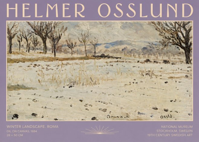 Helmer Osslund Winter Landscape. Roma No5 - Plakat