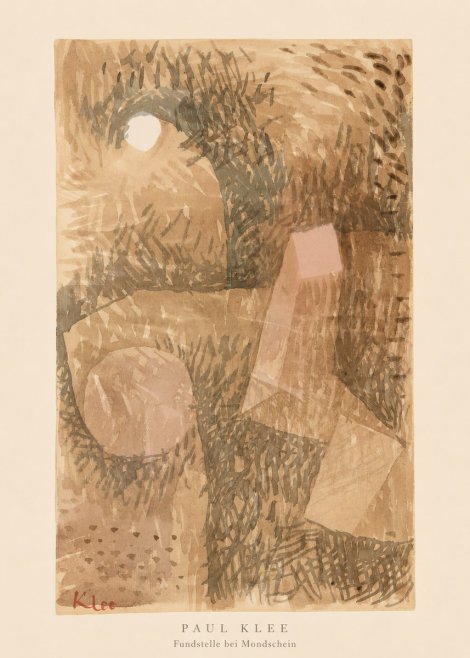 Paul Klee Fundstelle Bei Mondschein No5 - Plakat