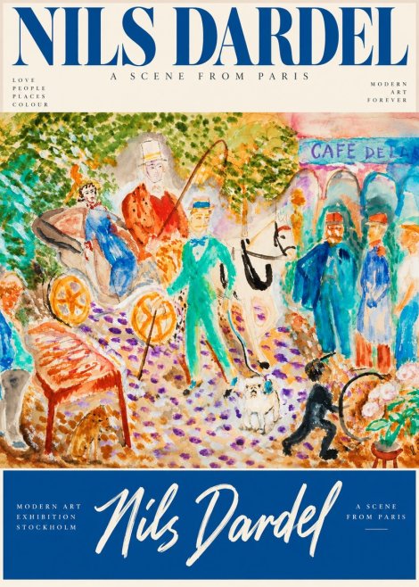 Nils Dardel A Scene from Paris No3 - Plakat