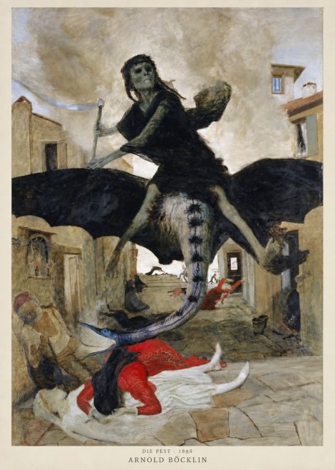 Arnold Böcklin Die Pest I No2 - Plakat