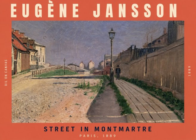 Eugène Jansson Street in Montmartre, 1889 No2 - Plakat