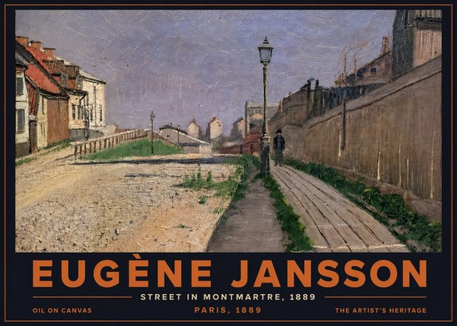 Eugène Jansson Street in Montmartre, 1889 No5 - Plakat