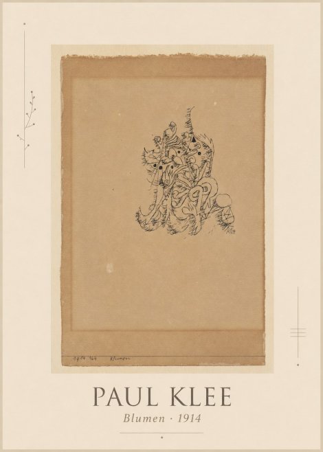 Paul Klee Blumen I No1 - Plakat
