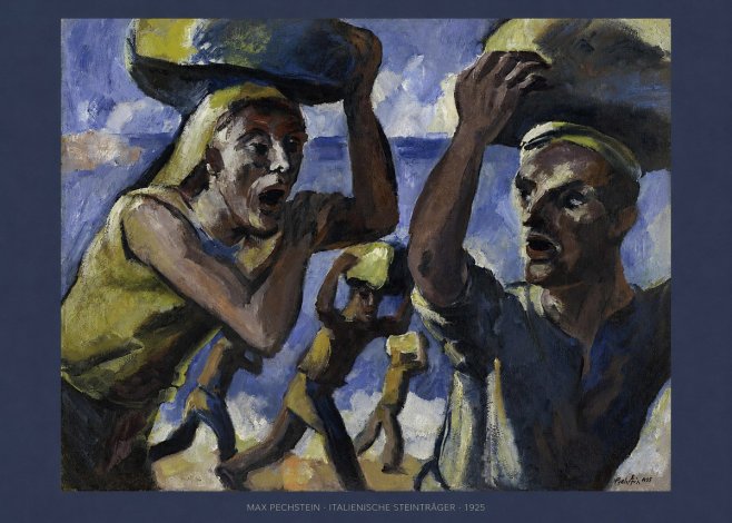 Max Pechstein Italienische Steinträger No5 - Plakat