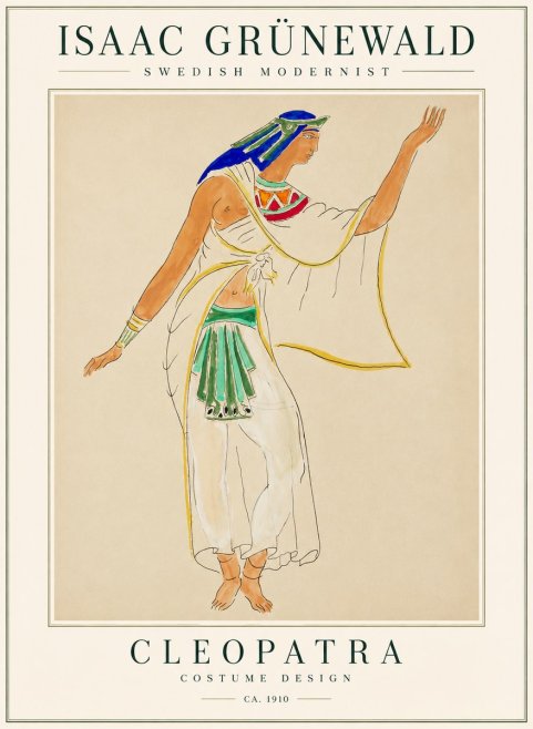 Isaac Grünewald Cleopatra - Costume Design No1 - Plakat