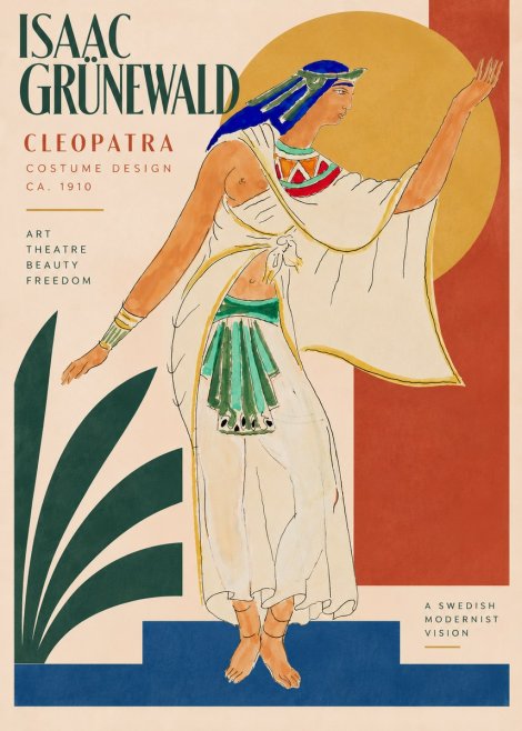 Isaac Grünewald Cleopatra - Costume Design No4 - Plakat