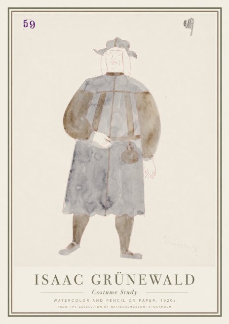 Isaac Grünewald Costume Study I No1 - Plakat