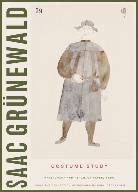 Isaac Grünewald Costume Study I No3 - Plakat