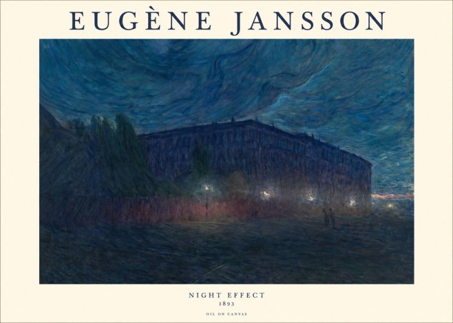 Eugène Jansson Night Effect No1 - Plakat