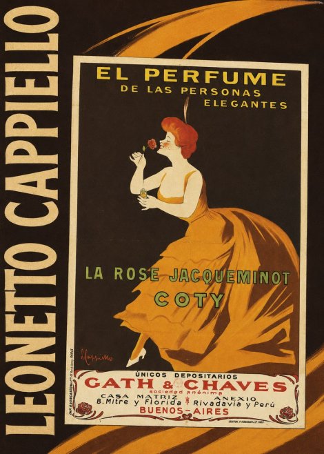 Leonetto Cappiello La Rose Jacqueminot Coty No4 - Plakat