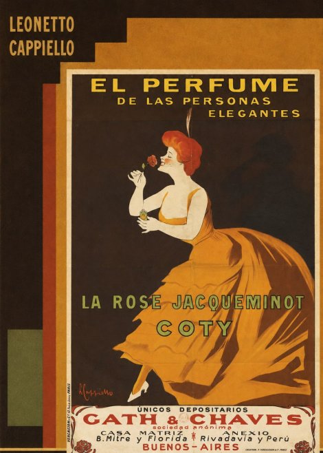 Leonetto Cappiello La Rose Jacqueminot Coty No6 - Plakat