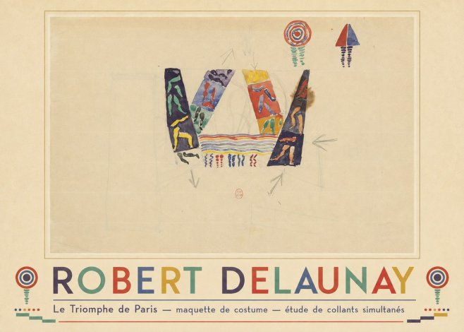Robert Delaunay Le Triomphe De Paris — Maquette De Costume — Étude De Collants Simultanés No3 - Plakat