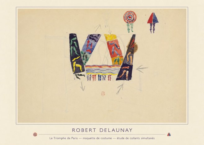 Robert Delaunay Le Triomphe De Paris — Maquette De Costume — Étude De Collants Simultanés No4 - Plakat