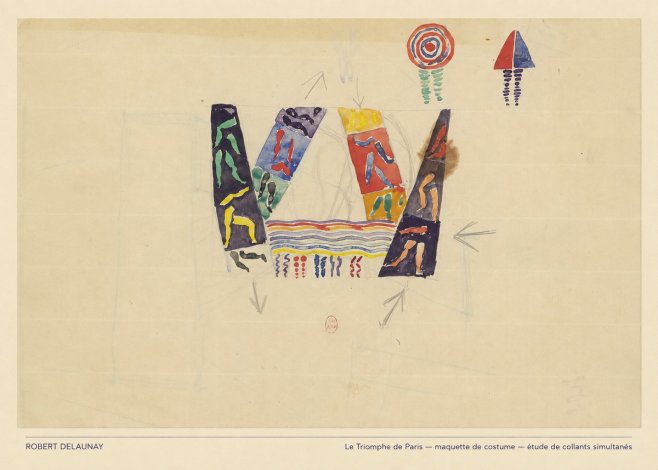 Robert Delaunay Le Triomphe De Paris — Maquette De Costume — Étude De Collants Simultanés No5 - Plakat
