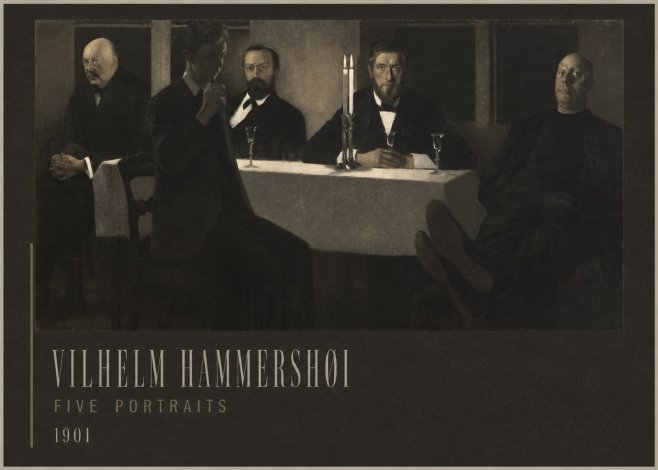 Vilhelm Hammershøi Five Portraits I No2 - Plakat