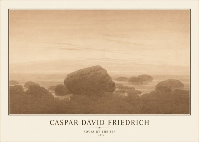 Caspar David Friedrich Rocks by the Sea No1 - Plakat
