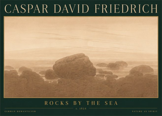 Caspar David Friedrich Rocks by the Sea No6 - Plakat