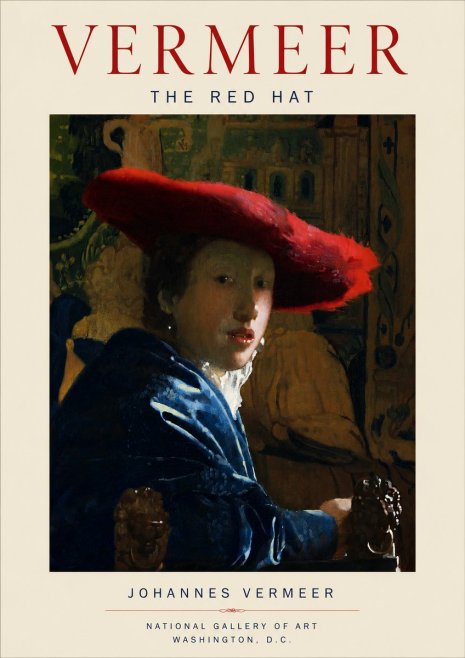 Vermeer The Red Hat No4 - Plakat