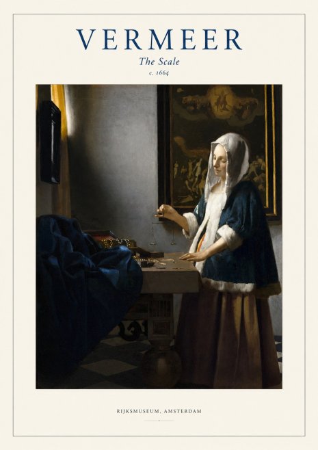 Vermeer The Scale No1 - Plakat