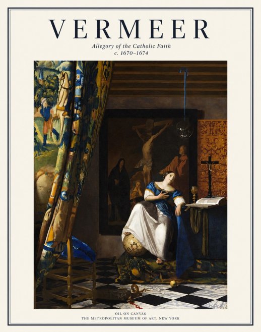 Vermeer Allegory of the Catholic Faith No1 - Plakat