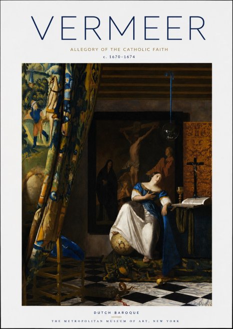 Vermeer Allegory of the Catholic Faith No3 - Plakat