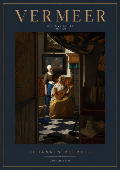 Vermeer The Love Letter No2 - Plakat