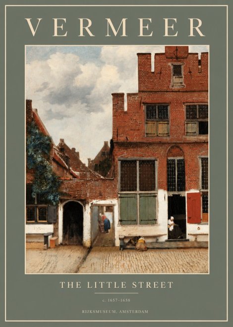 Vermeer The Little Street No2 - Plakat