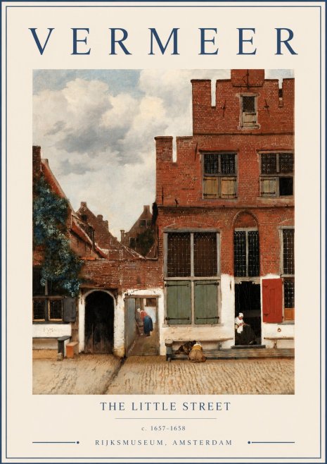 Vermeer The Little Street No3 - Plakat