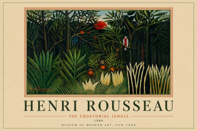 Rousseau The Equatorial Jungle I No6 - Plakat