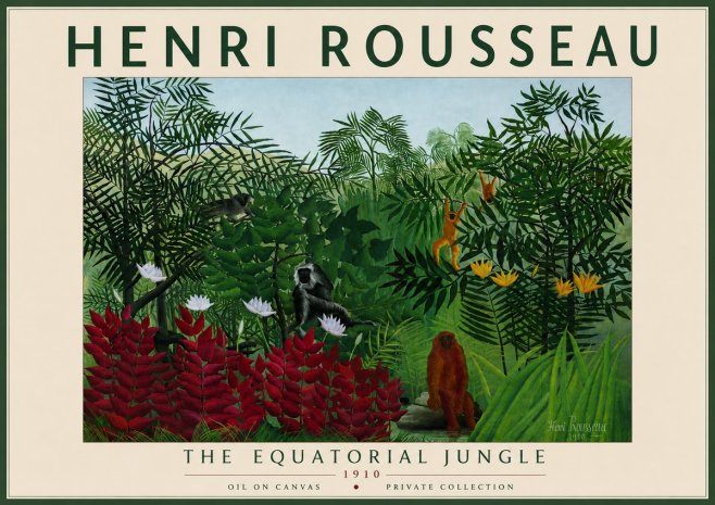 Rousseau The Equatorial Jungle II No6 - Plakat