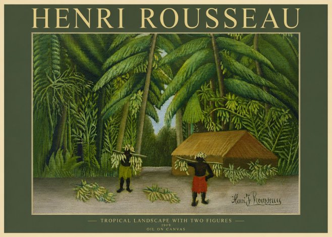 Rousseau Tropical Landscape with Two Figures No5 - Plakat